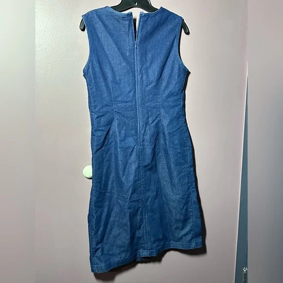 Expressions Classic Blue Denim Midi Dress - Picture 5 of 6